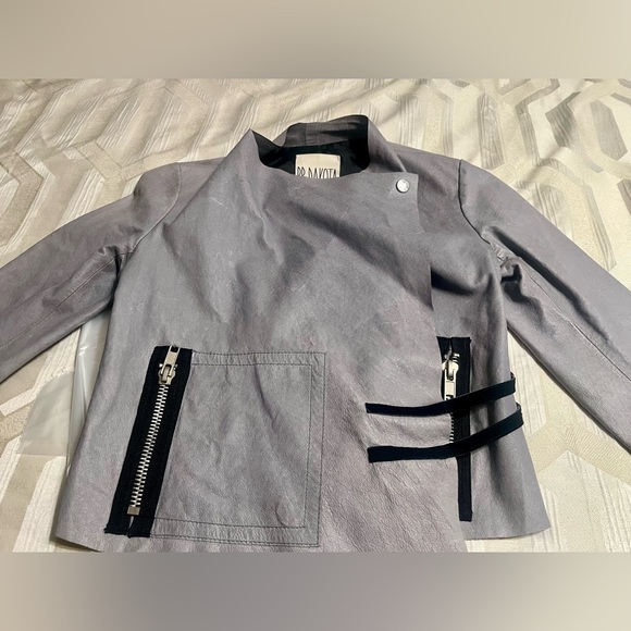 GUC BB DAKOTA Gray Moto Jacket, Waterfall Jacket, Sz XS-Small - Picture 4 of 6